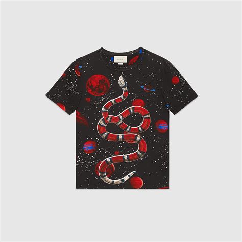 gucci snake in space t-shirt|gucci dress shirt snake.